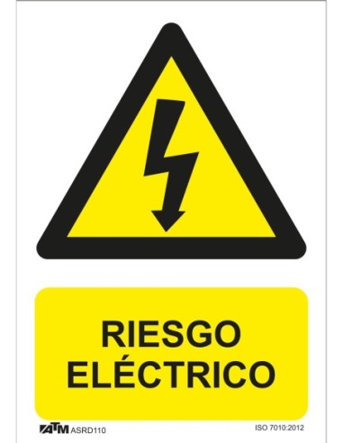 Señal peligro riesgo eléctrico PVC Glasspack