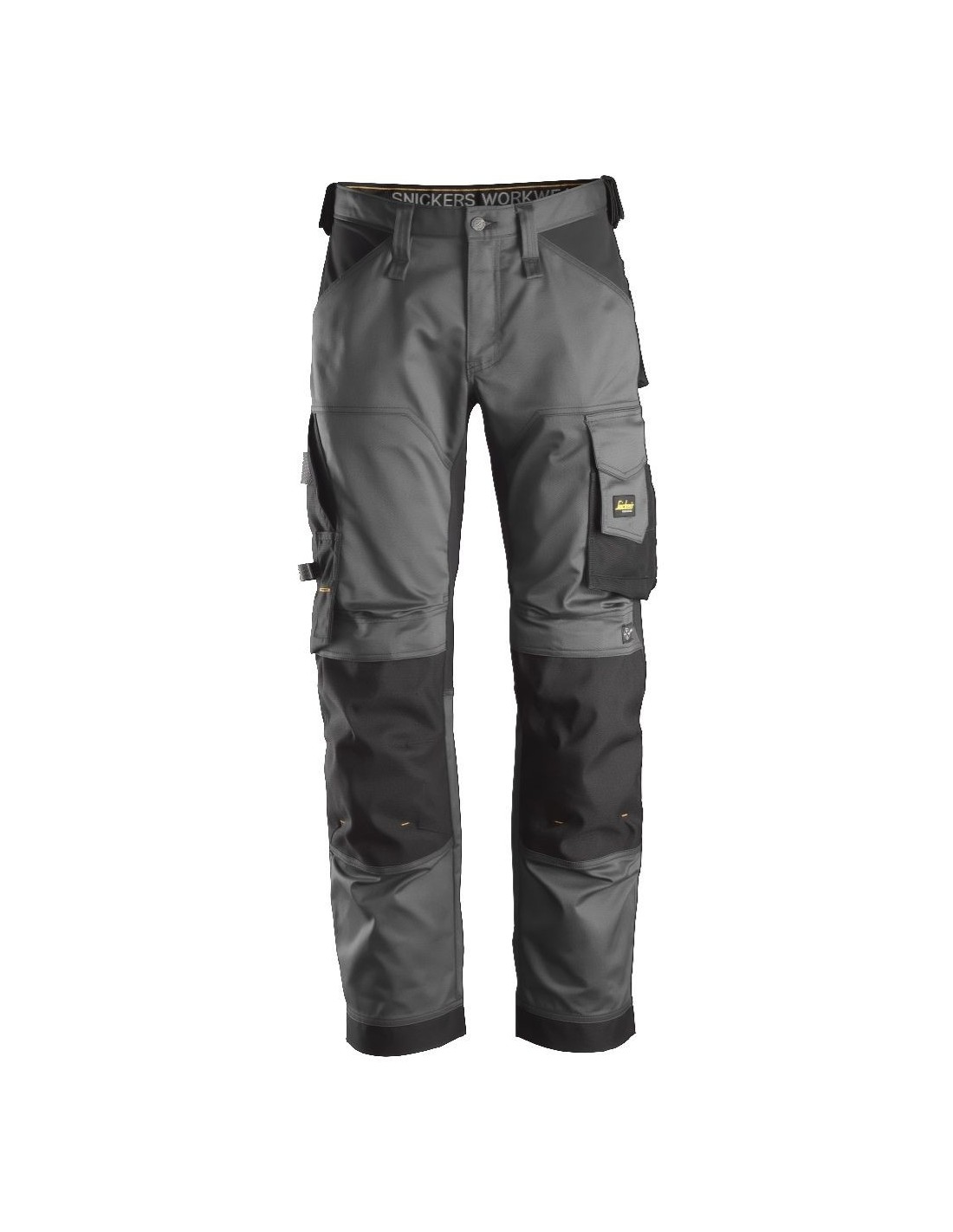 Pantalón de trabajo elástico reforzado gris y negro