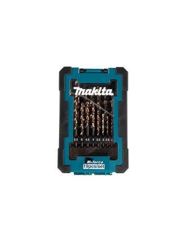 Estuche Brocas Makita HSS M-Force 19 piezas D-67583