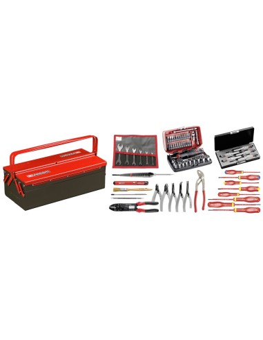 Selección electricista 69 herramientas - caja de herramientas metal