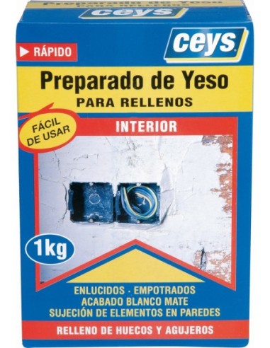 CEYS PREPARADO DE YESO PARA RELLENOS 1KG