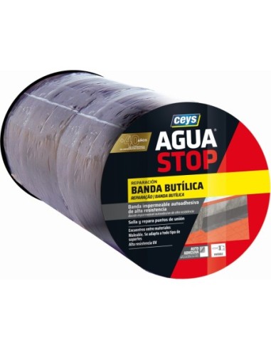 AGUASTOP BANDA IMP. BUTILO GRIS 30CMX10M