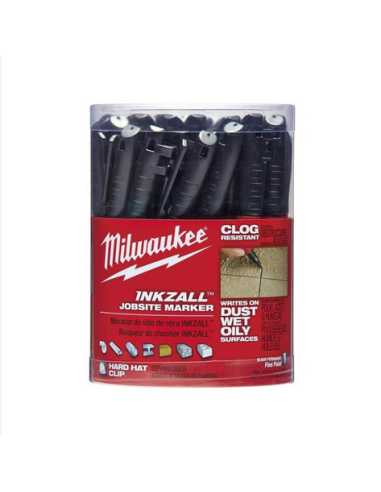 Marcador Milwaukee Inkzall negro bote de 36 uds ref 48223100