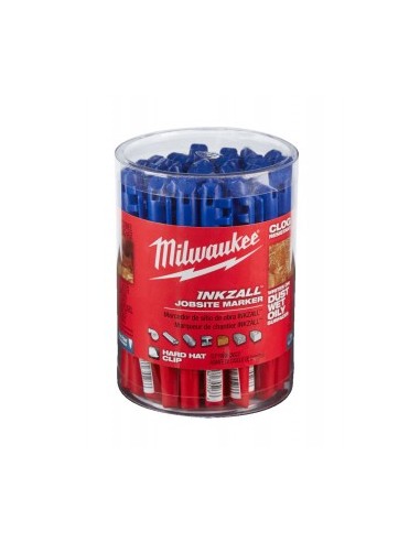 Marcador Milwaukee Inkzall azul bote de 36 uds ref 4932492126