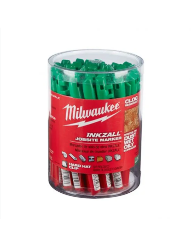 Marcador Milwaukee Inkzall verde bote de 36 uds ref 4932492127