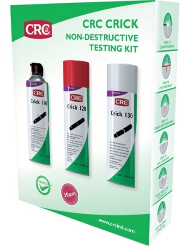 PACK DETECTORES GRIETAS - Limpiador, penetrante y revelador - CRICK PROMOTION SET