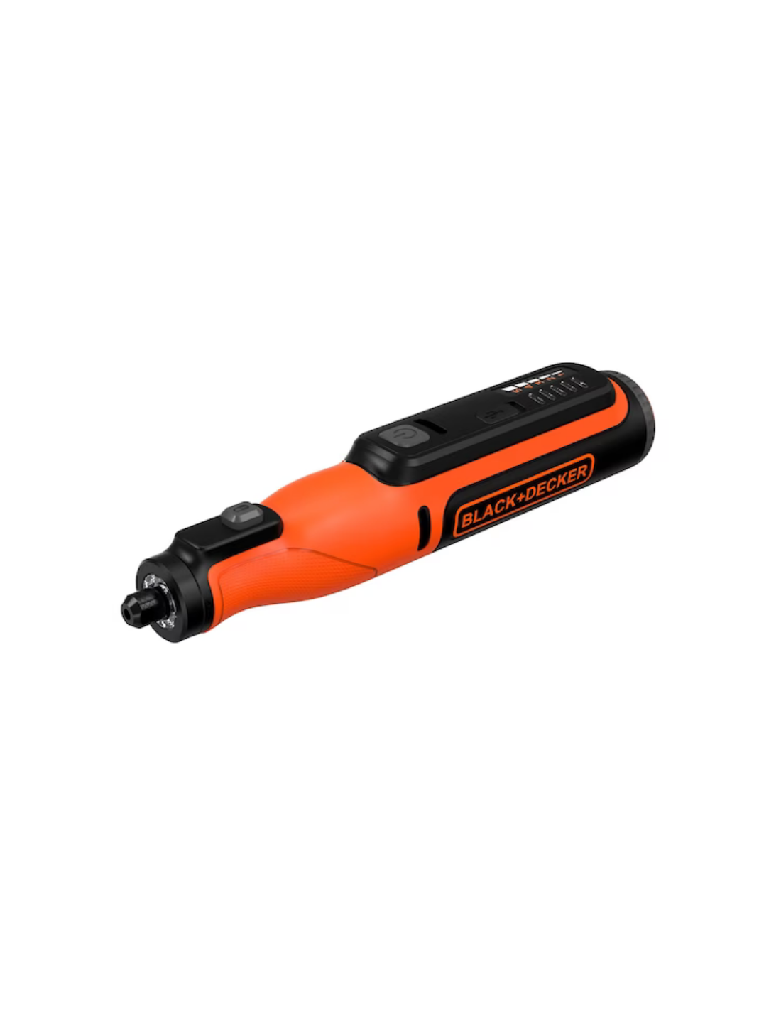 Multi Herramienta Rotativa Black Decker 7 2V y bat integrada 1 5Ah. Con 53 acces cable USB y estuche transporte