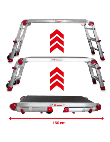 Plataforma de trabajo plegable y regulable en altura FARAONE PLAT