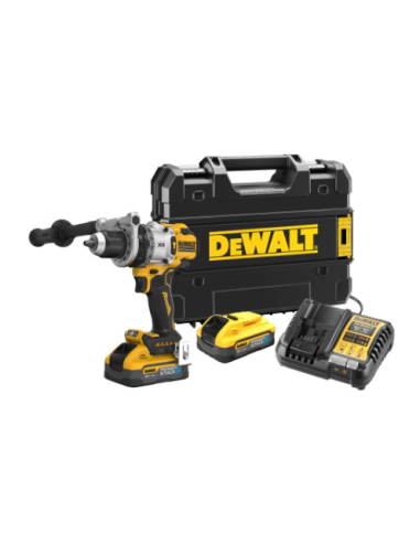 Taladro Percutor Dewalt DCD1007H2T-QW XR 18V XRP 13mm 169Nm con 2 baterías POWERSTACK Li-Ion 5Ah