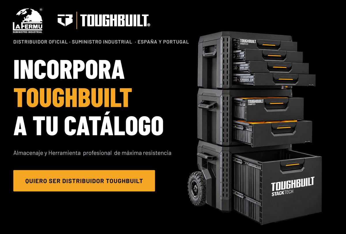 Lafermu, distribuidor exclusivo de ToughBuilt para suministros industriales y eléctricos en España y Portugal 🛠️