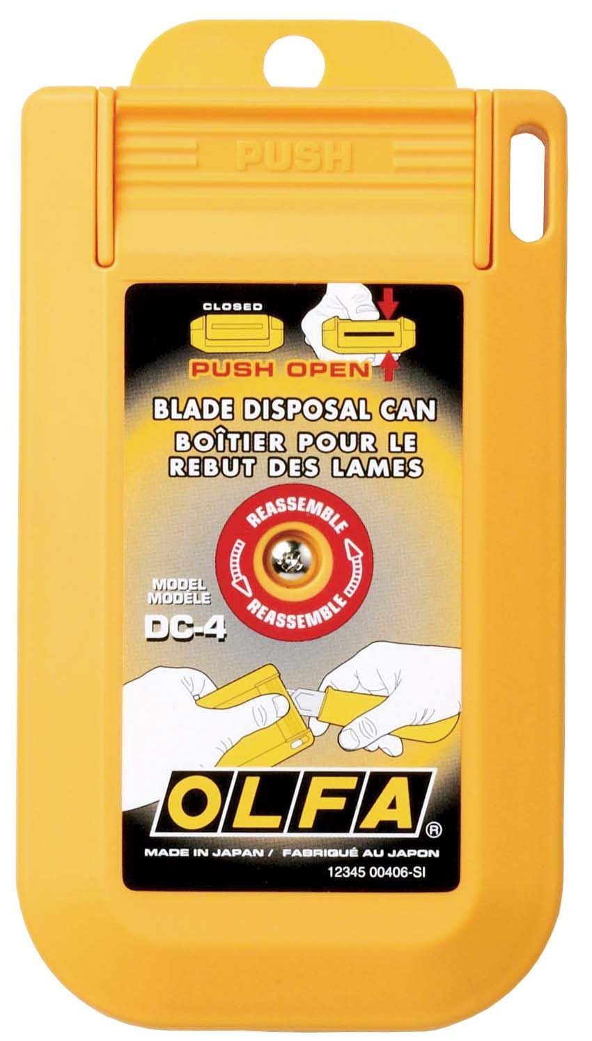 Contenedor para cuchillas usadas con tapa