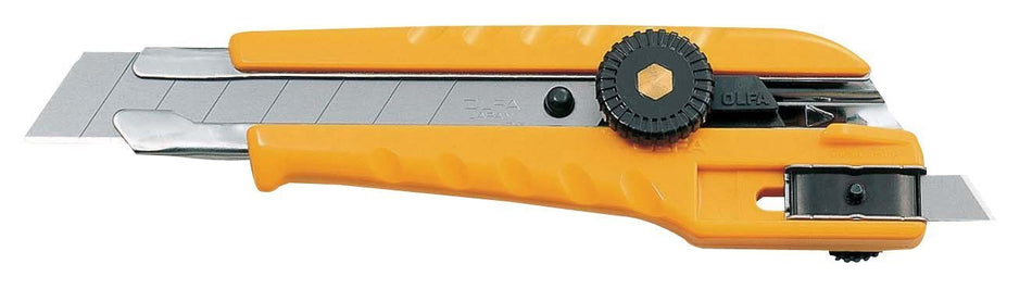 Cúter con bloqueo manual, sistema de reaplicación de cuchillas y cuchilla de 18 mm