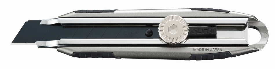 Cúter de aluminio con bloqueo manual y cuchilla extra afilada de 18 mm