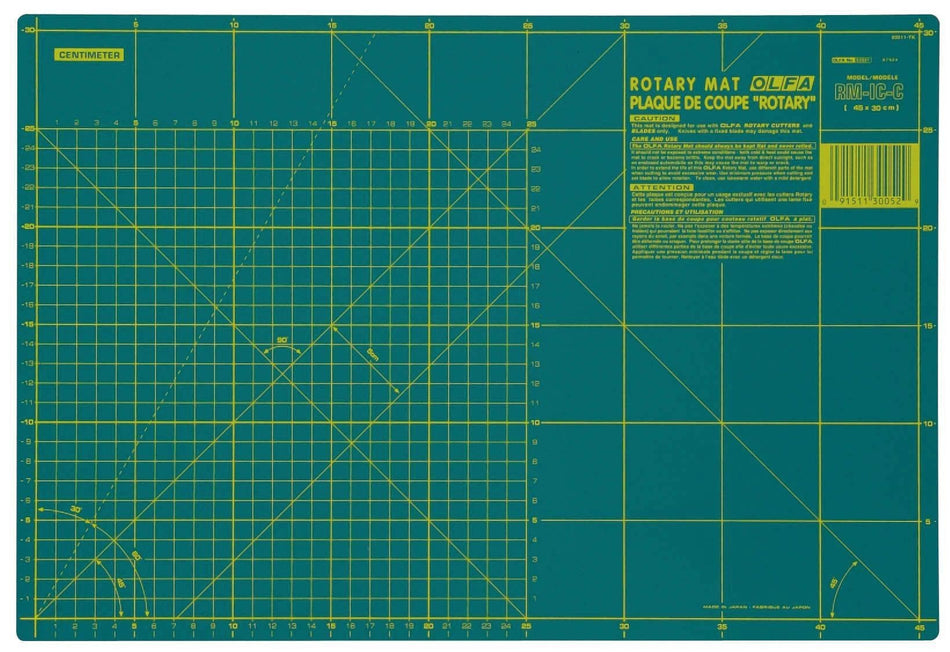 Plancha de corte para cutters rotativos 600x450x1,5mm (verde)