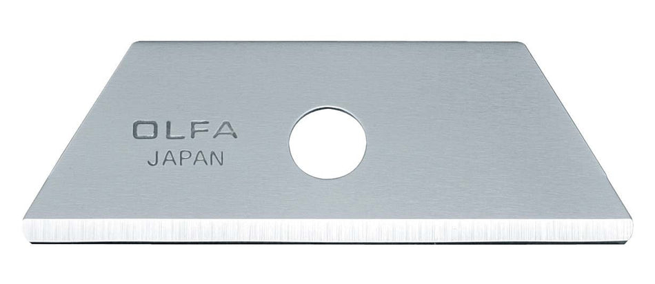 Pack de 5 cuchillas trapezoidal 50x17,5x0,6 mm plateadas