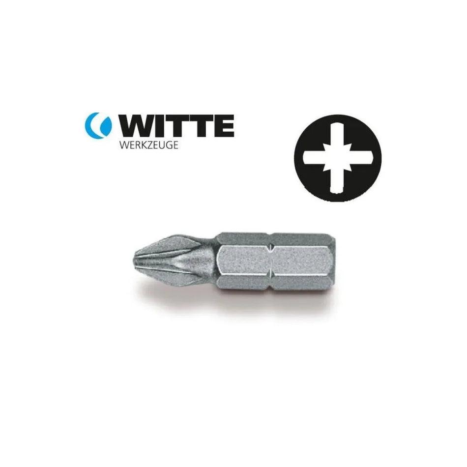 Punta de atornillar PZ2 de 25mm Witte 27046