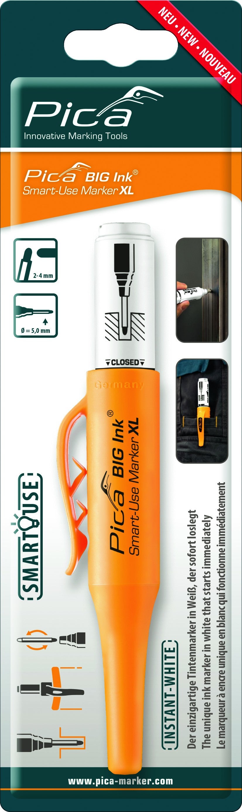 Marcador BIG Ink XL blanco en blister