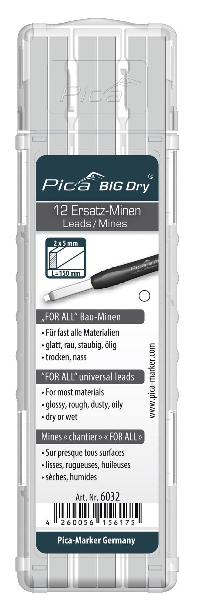 Estuche de 12 Minas-BIG-Dry -Blanco