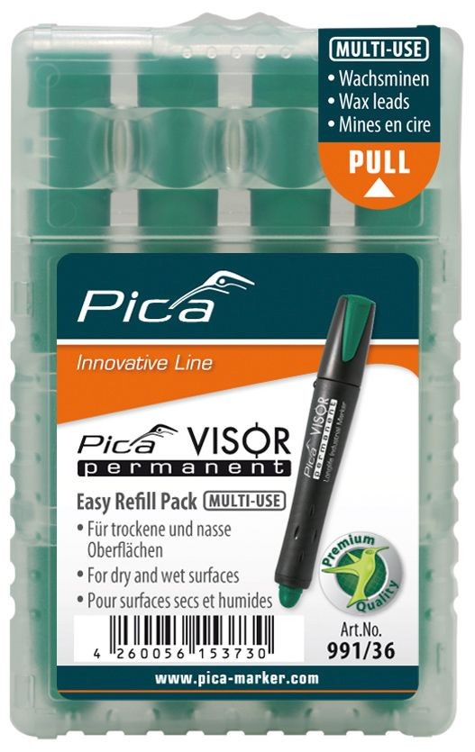 Estuche de 4 minas VISOR permanente Verde