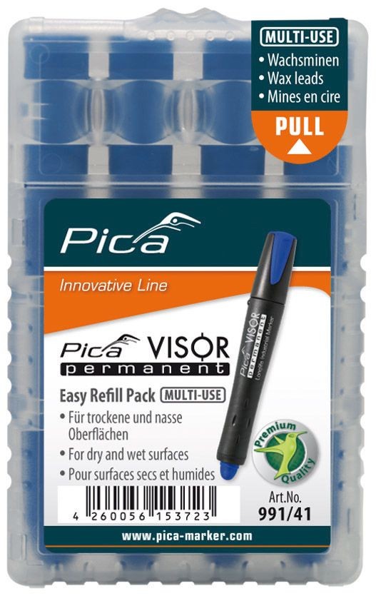 Estuche de 4 minas VISOR permanente Azul