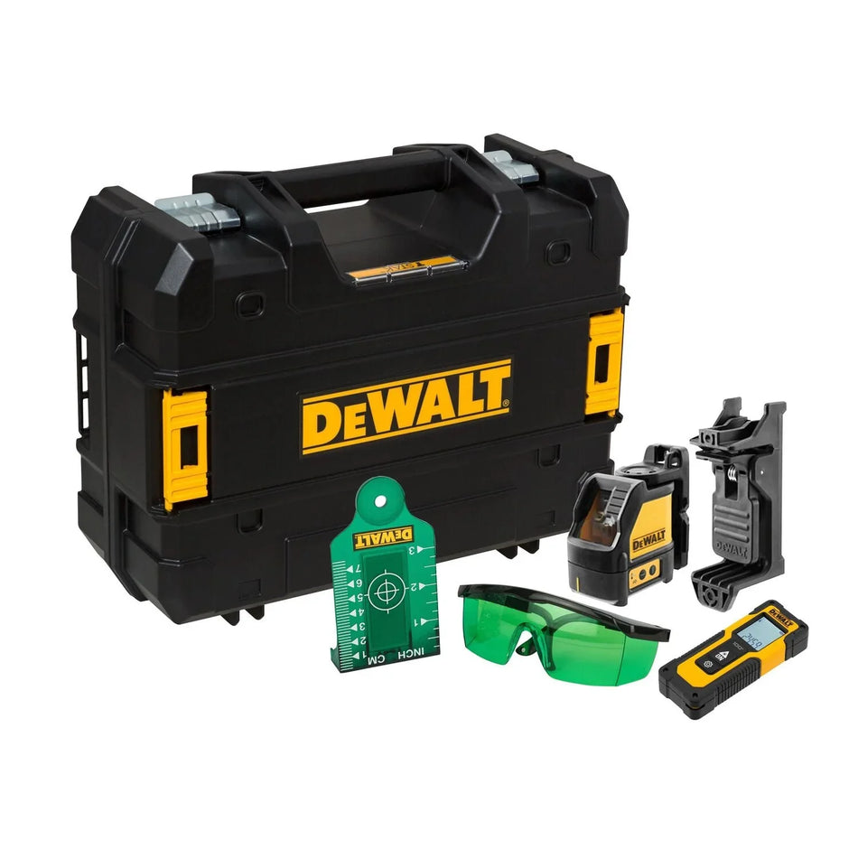 Nivel Láser Cruz Verde + Medidor 30m Dewalt DW0887100