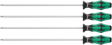WERA Juego de destornilladores con función de rete. 367/4 TORX HF 300 mm