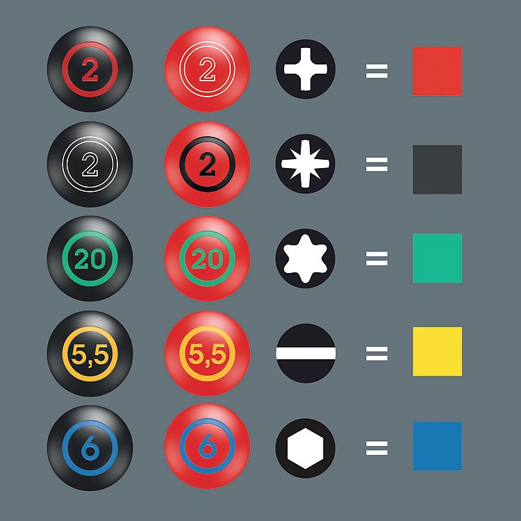 WERA Juego de destornilladores + Bandeja 367/6 TORX