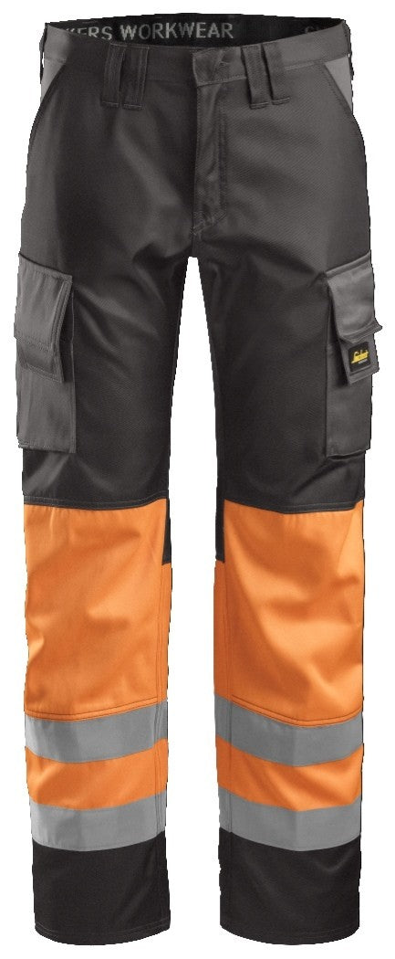 3833 Pantalón Alta Visibilidad Clase 1 gris antracita-naranja talla 42