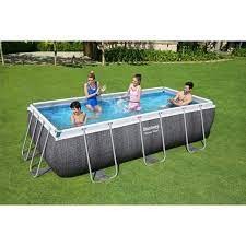 PISCINA PVC RECT 404X201X100CM CART 6478LT POWER STEEL RATAN