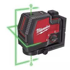 Nivel láser Milwaukee 2 líneas y plomada verde L4 CLLP-301C Redlithium