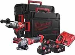 Milwaukee powerpack M18 FPP2Y2-553X Taladro+amoladora+3 baterías+cargador ref 4933481018