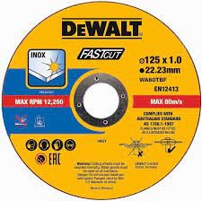 Disco de corte Dewalt Acero/Inox 125X1,0 caja 100 uds DT20540-QZ