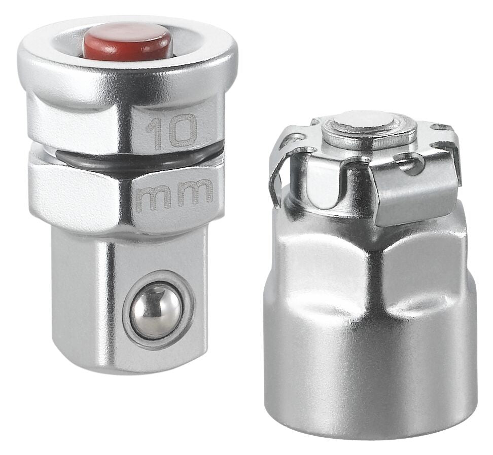 Lote de 2 adaptadores para llaves 10 mm hacia cuadrado 1/4"