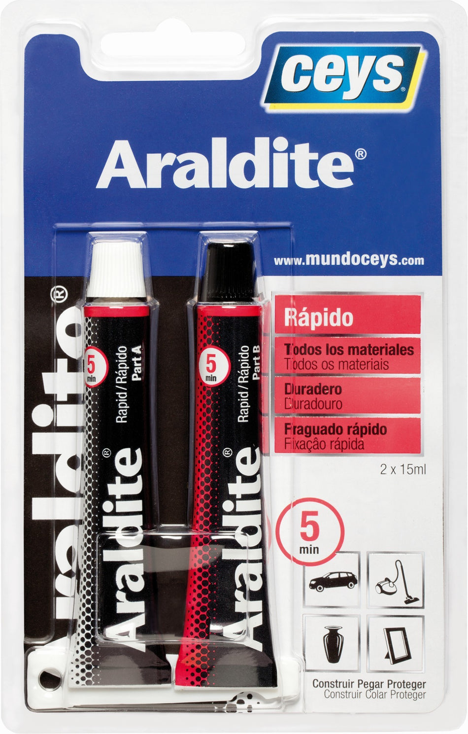 ARALDITE RAPIDO GRANDE BLISTER 15+15ML