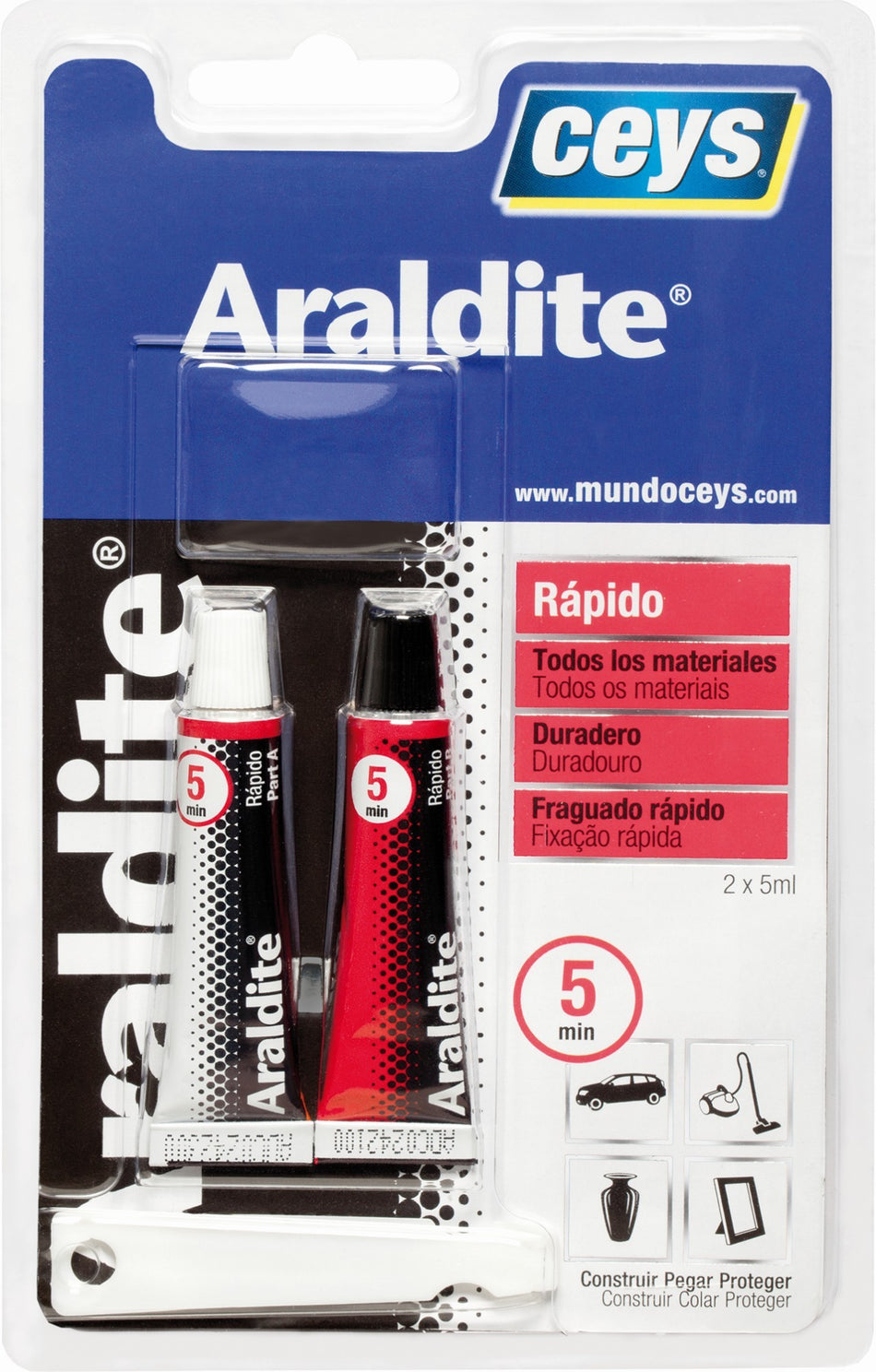 ARALDITE RAPIDO PEQUEÑO BLISTER 5+5ML