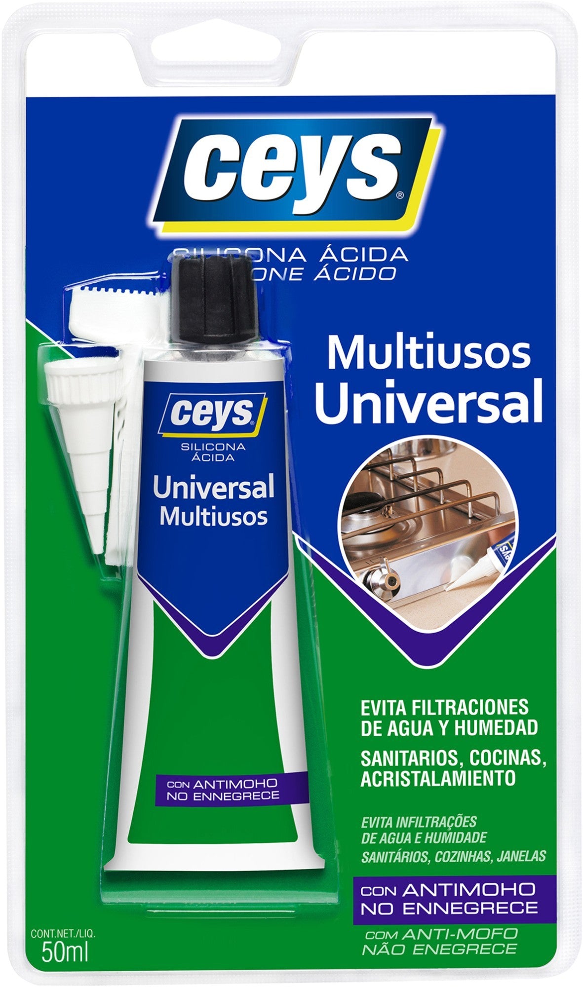 CEYS SILICONA UNIVERSAL BLANCO 50ML