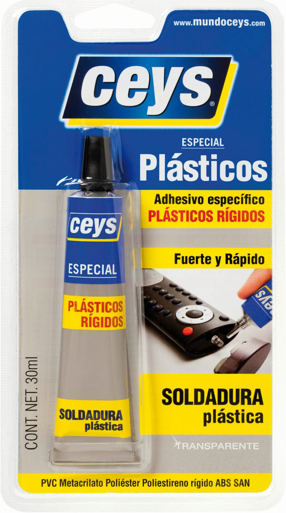 CEYS ESPECIAL PLASTICOS RIGIDOS 30ML