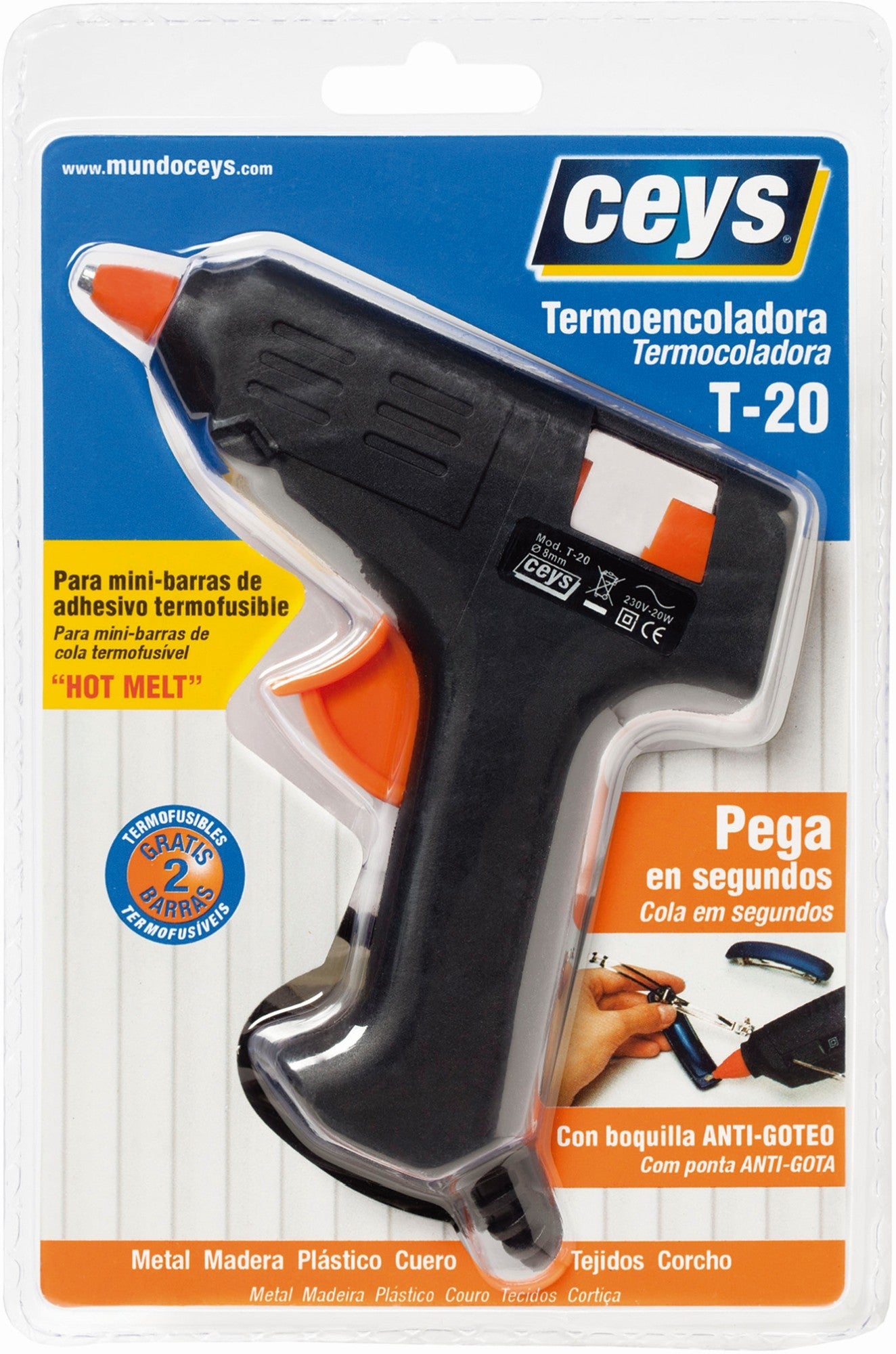 CEYS PISTOLA TERMOFUSIBLE MINI T-20