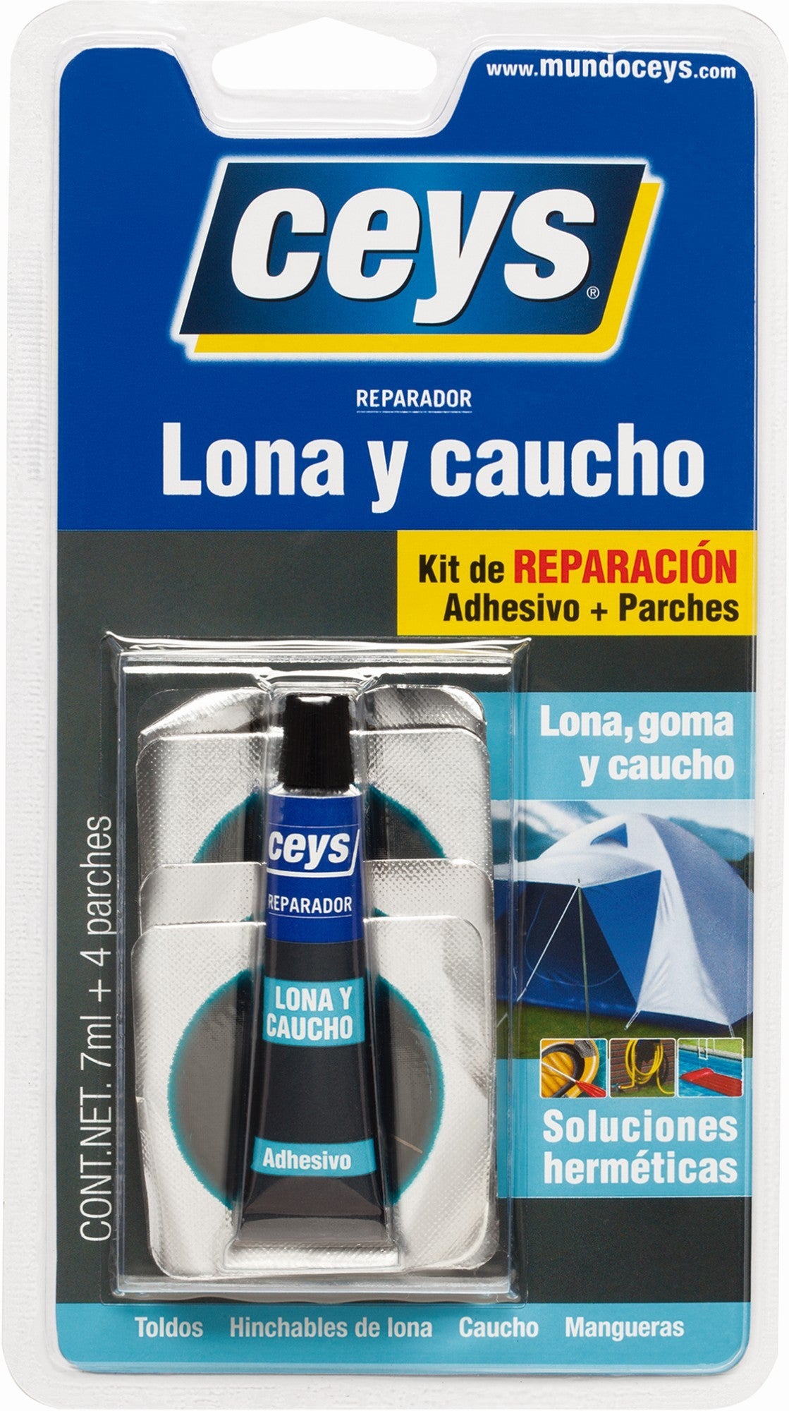 CEYS REPARADOR LONA Y CAUCHO BLISTER 6U