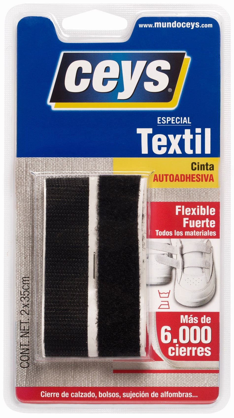 CEYS ESPECIAL CREMALLERA TEXTIL NEGRO