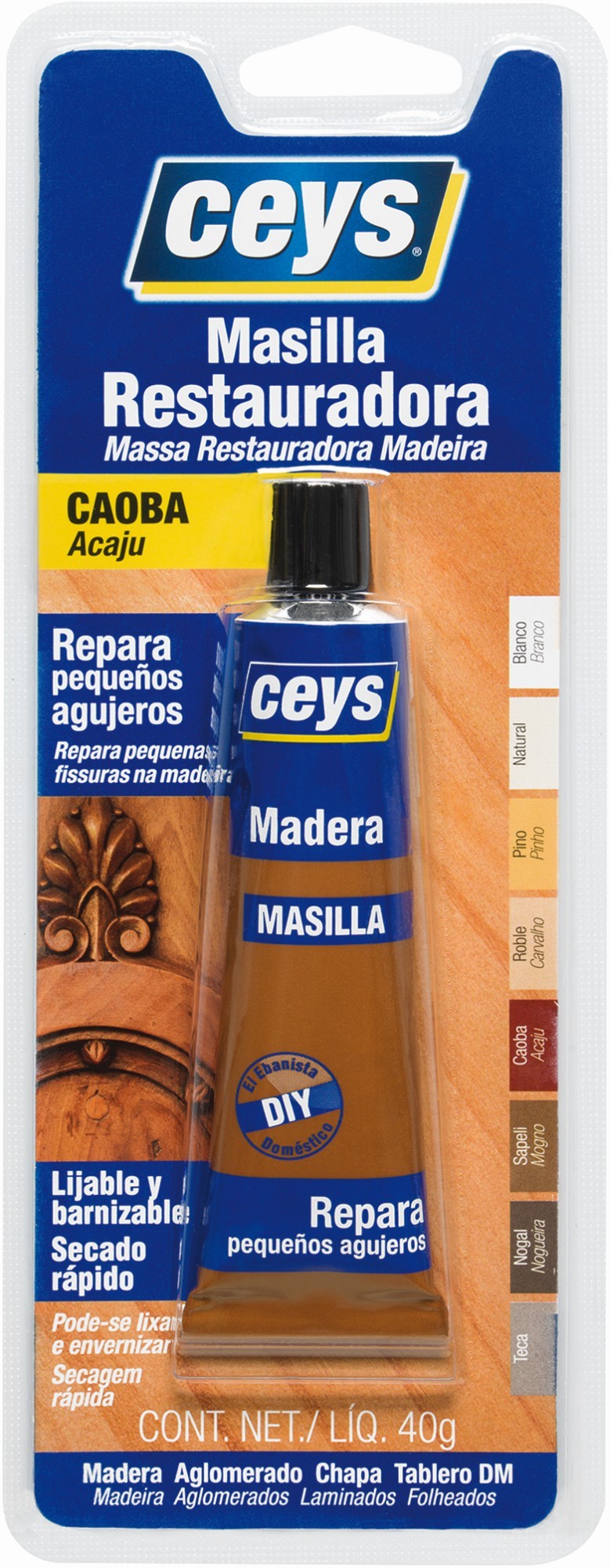 CEYS RESTAURADOR MADERA CAOBA TUBO 40G