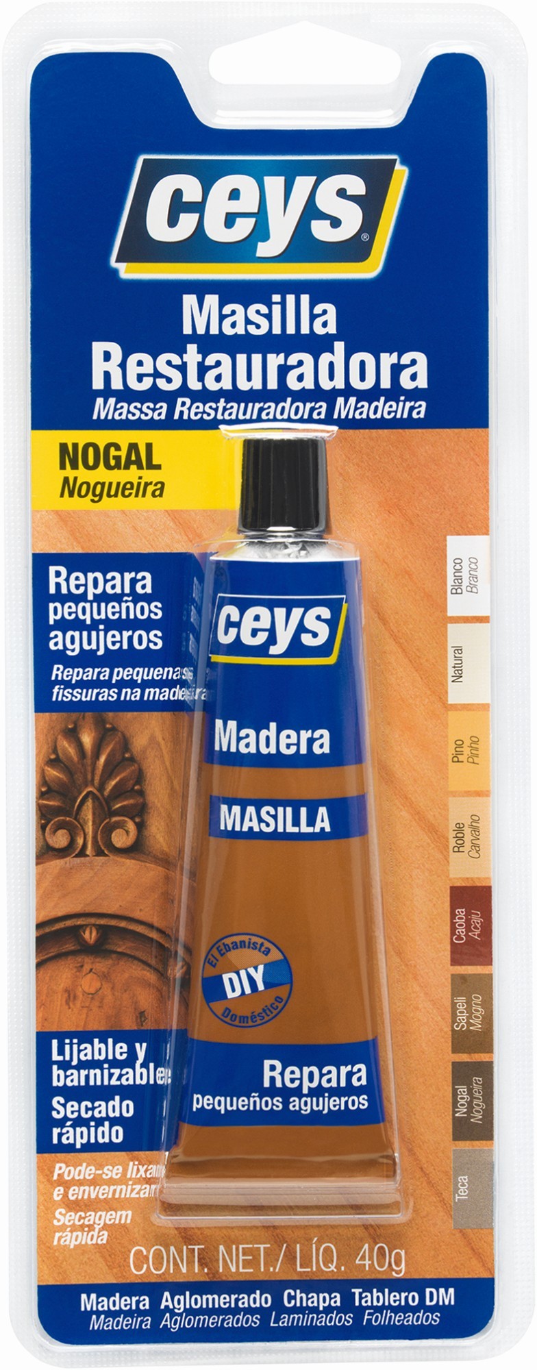 CEYS RESTAURADOR MADERA NOGAL TUBO 40G