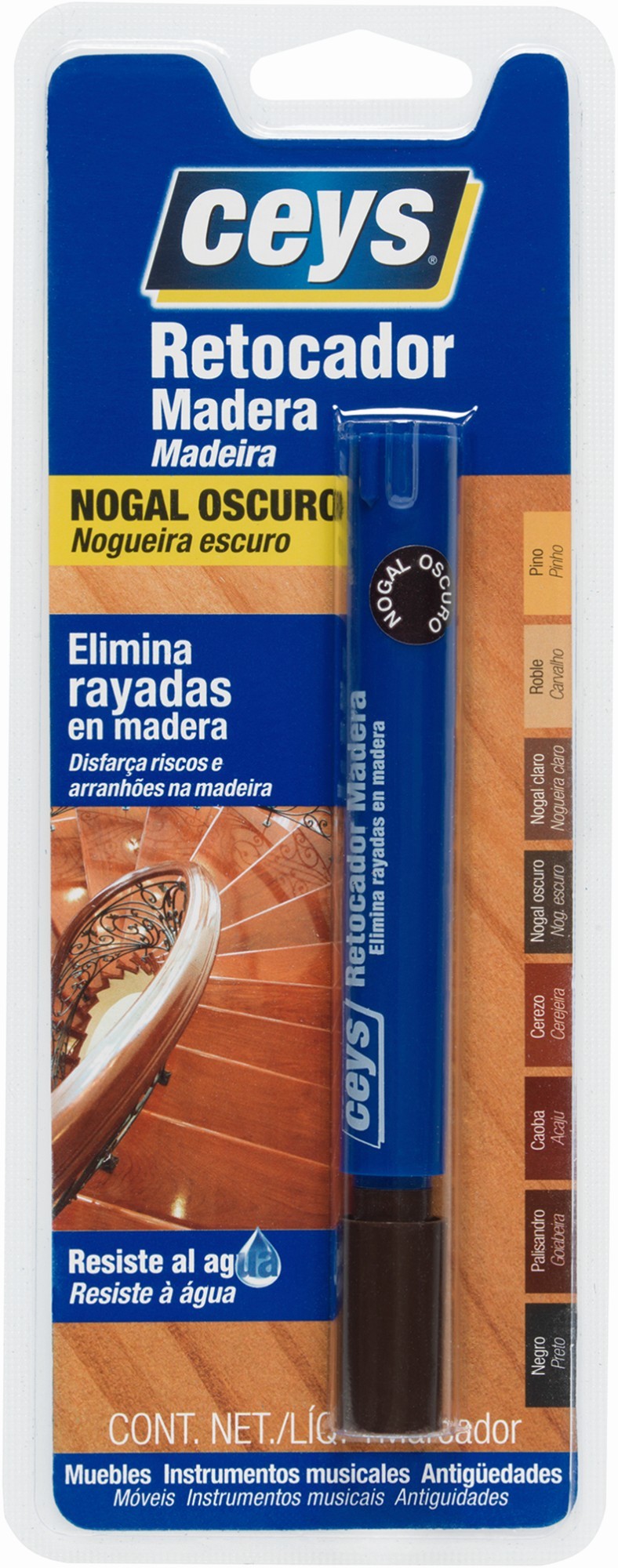 CEYS RETOCADOR MADERA NOGAL OSCURO