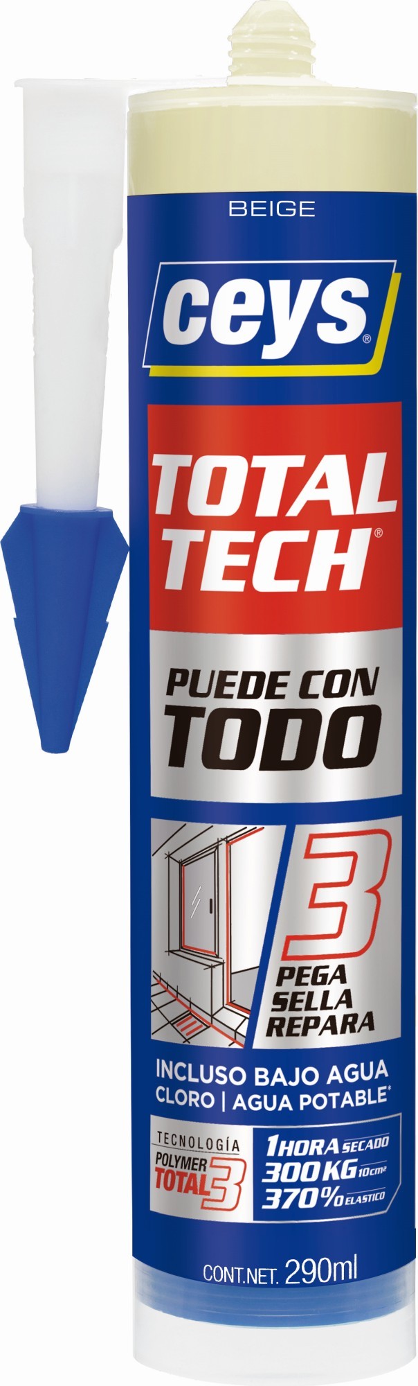 CEYS TOTAL TECH BEIGE CARTUCHO 290ML