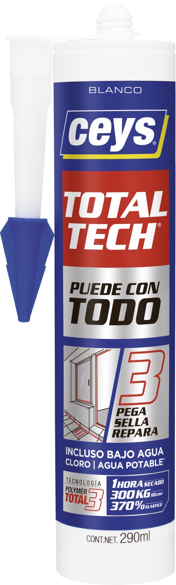 CEYS TOTAL TECH BLANCO CARTUCHO 290ML