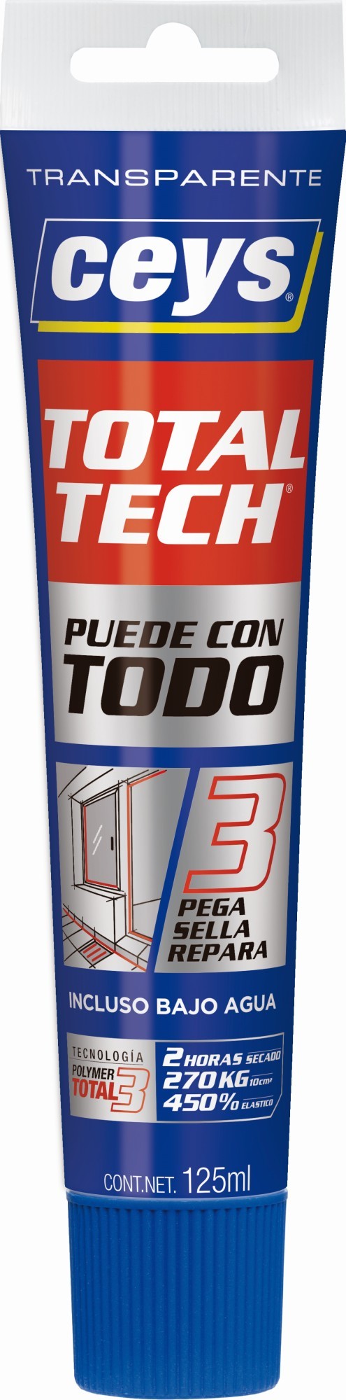 CEYS TOTAL TECH TRANSPARENTE TUBO 125ML