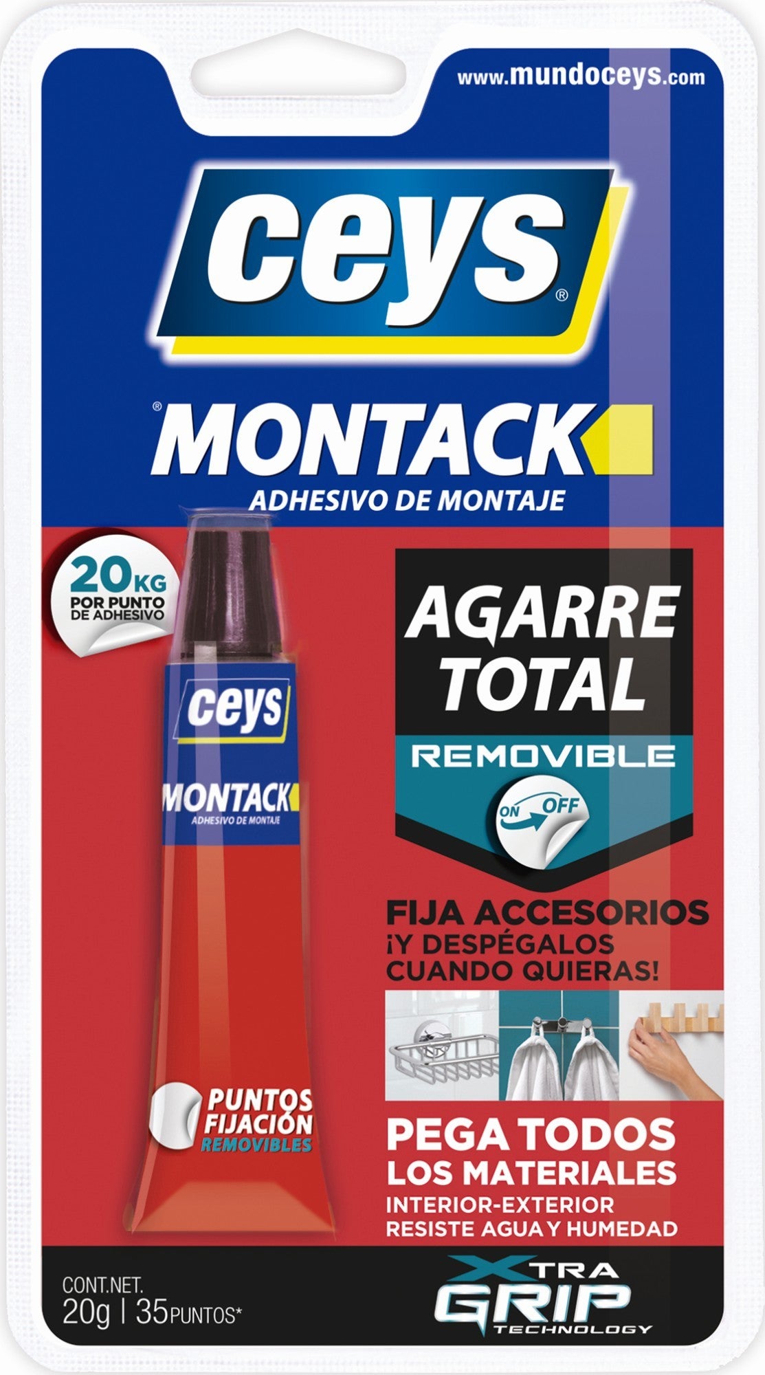 CEYS MONTACK REMOVIBLE TUBO 20G