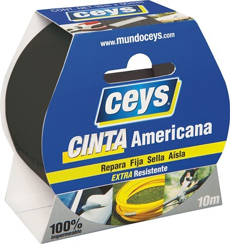 CEYS CINTA AMERICANA NEGRO ROLLO 10MX50