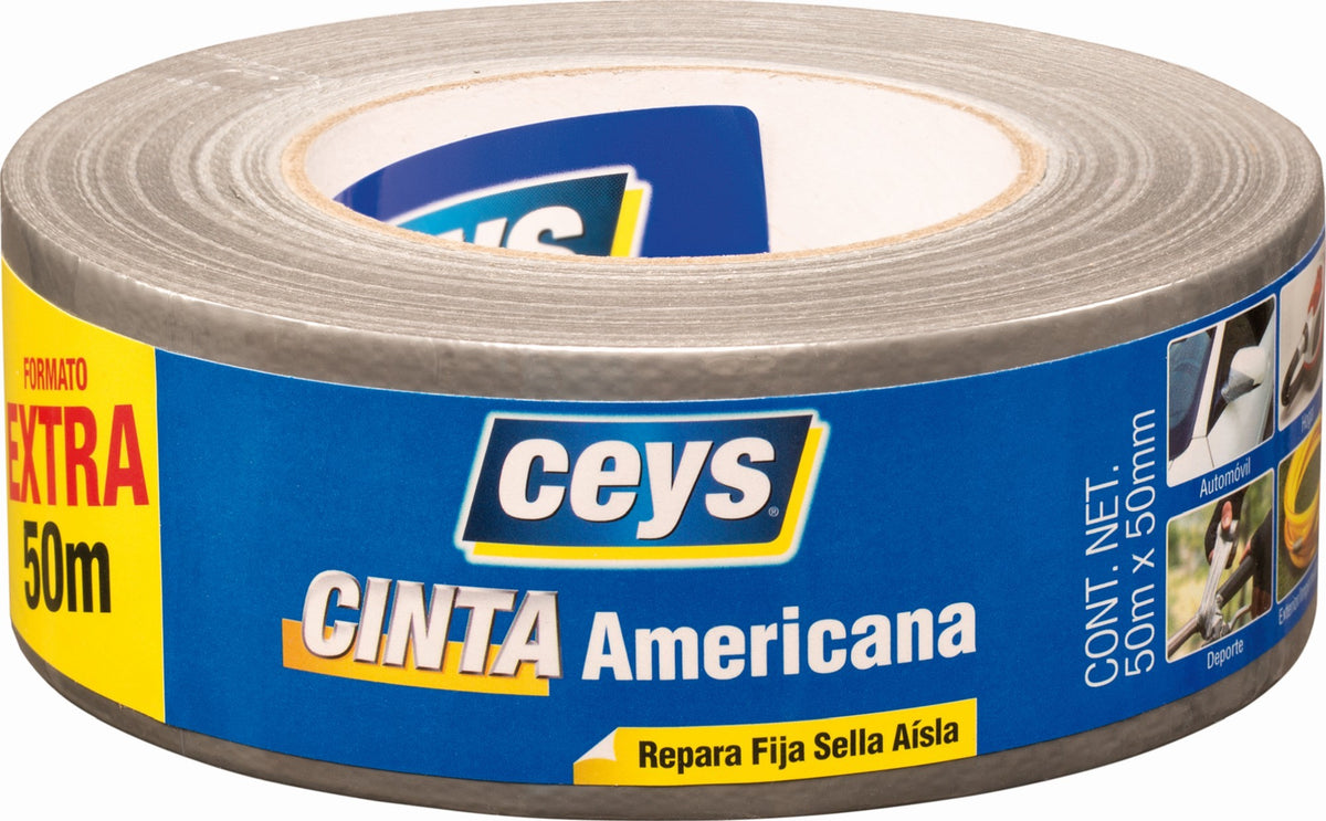 CEYS CINTA AMERICANA PLATA ROLLO 50MX50