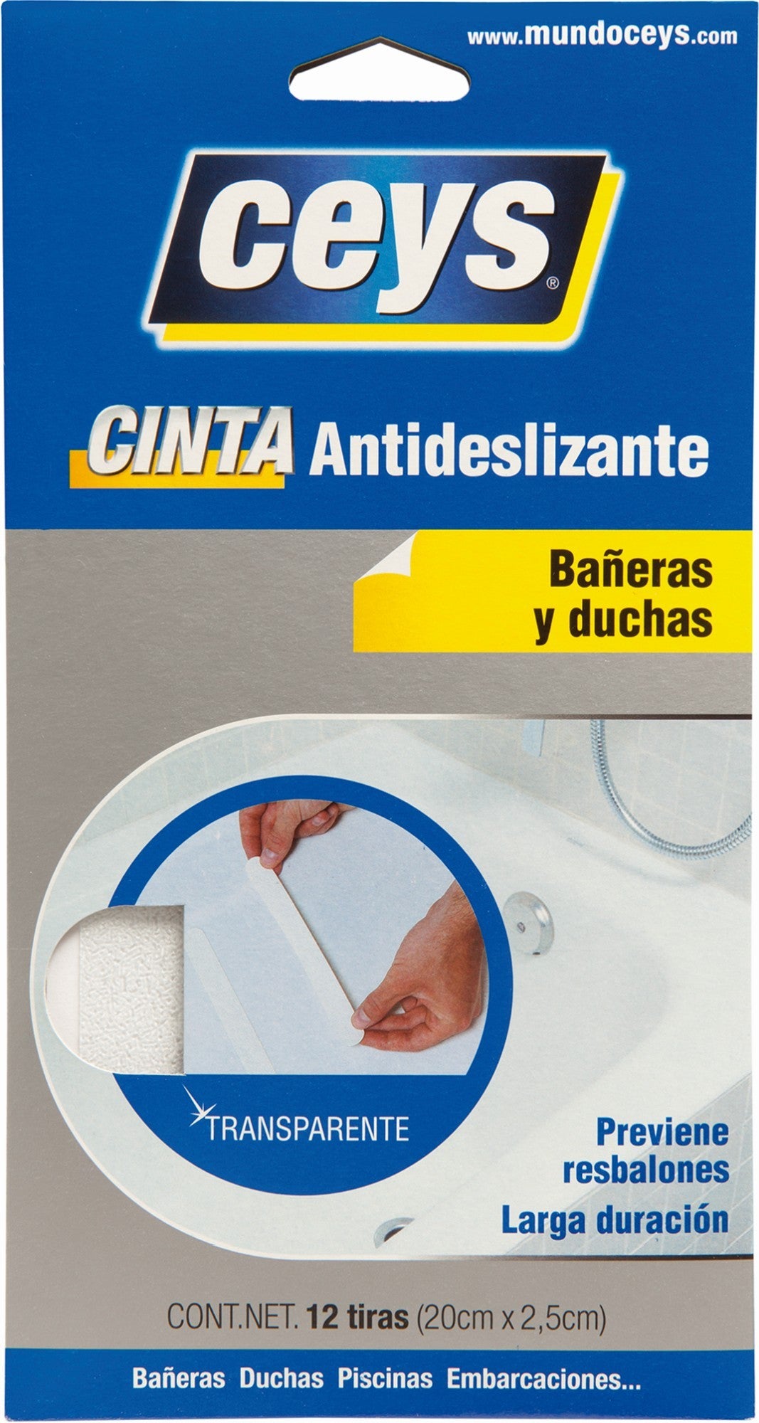 CEYS TIRAS ANTIDESLIZ BAÑERAS TRANS